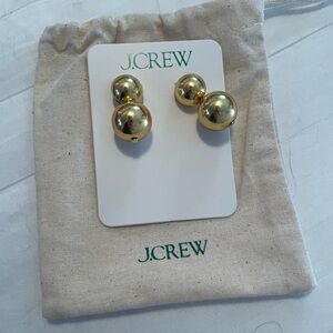 J.Crew Metallic Ball Earrings (Gold)